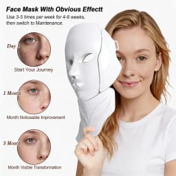 7 Colors Photon Face Neck Beauty Mask Wireless Facial LED Mask Repair Skin Wrinkle Remover Skin Rejuvenation Tighten Skin Care