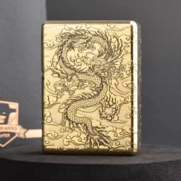 Zorro 912  912s Vintage Armored Kerosine Lighter, Waterproof Windproof Luxury Brass Constantinople Style Gift for Men