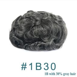 30mm Wave Human Hair Cheapest Thin Micro Skin Base Natural Hairline Toupee for Men Hair Loss Scallop Front Capillary Prosthesis