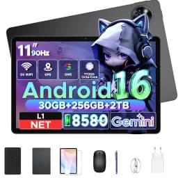 Anyreal U11 Pro VIP Edition Tablet PC, WiFi Version, Android 16, 11 Inch HD IPS 90Hz Display, 30GB RAM(6+24) +256GB ROM, Unisoc T7200 Octa Core, 8580mAh Battery, 13MP+5MP, Dual Speakers, 3.5mm Jack, Face Unlock, Widevine L1, FM & Navigation
