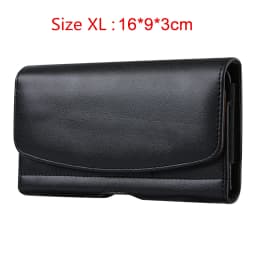 Universal Leather Phone Holster Belt Case Mobile Phone Bag For iPhone 14 13 Samsung Huawei Xiaomi Men Waist Bag Pouch Pack