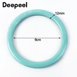 2/4Pcs 9cm Amber Plastic Bag Handle Acrylic O Ring Purse Frame Women Handbag Woven-bag Replace Handles DIY Bags Accessories
