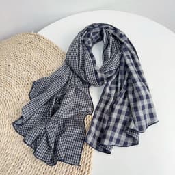 2025 British Style 100% Cotton Scarf Retro Plaid Women Shawls And Wraps Lady Travel High Quality Large Vintage Scarves 75x180cm