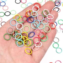 50pcs 8mm 10mm Colorful Single Loop Ring Metal Closed End Single Ring For Diy Jewelry Making Connectors Accessories Supplies