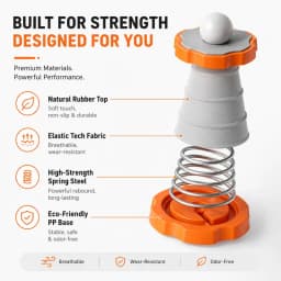 Ergonomic Core Training Assist Push Up Bar Automatic Rebound Spring Floor Stand Home Gym Pilates Upper Body Strength Equipment