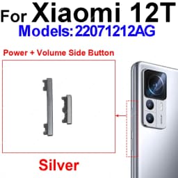 For Xiaomi 11T 12T 12T Pro Power Volume Side Button On OFF Power Volume Up Down Side Key Switch Replacement Repair Parts