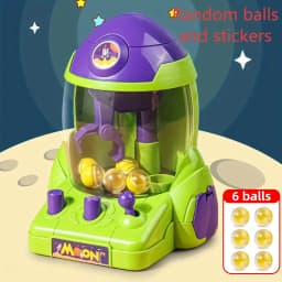 Mini Space Rocket Claw Machine Ball Grabber Toy for Boys Girls Educational Game