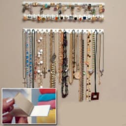 9 Pcs Adhesive Paste Wall Hanger Storage Jewelry Display Jewelry Hooks Holder Storage Organizer Earring Ring Necklace Hanger