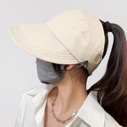 Breathable Women's Sun Hat with Wide Brim, UV Protection, Open-Top Peaked Visor for Ponytails Summer Hats for Women