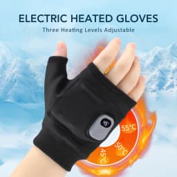 Rechargeable 3 Levels Heating Hand Warmer Thermal Gloves Electric Heated Gloves Winter Warm Outdoor Riding Skiing Mitten