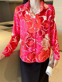 New Arrival Women's Blusa Mujer for Spring Autumn Fashion Trendy Print Ladies' Button-Down Shirt for Work and Casual