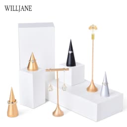 Metal Ring Earrings Display Holder Shops Selling Stand T Bar Stud Earrings Storage Hanger Dangle Jewelry Photography Organizer