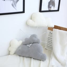 Realistic Cloud Plush Toy-Soft Stuffed Cloud in Gray&White, 3 Sizes, Fluffy Pillow Gift for Kids, Nursery Decor, Relaxation
