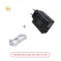 240W GAN Mechanical Multi-Port Fast Charger Portable Travel Power Adapter EU US Plug Widely Compatible with Multiple Devices