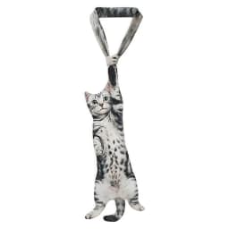 3D Fish Fish-shaped Men's Tie Animal Pattern Lifelike Kitten Necktie Satin Fabric Novelty Creative Neck Tie For Party Wedding