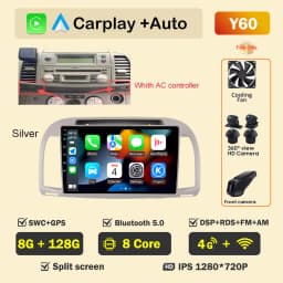 Car Radio Android Auto Player for Nissan March Micra K12 2002- 2010 Wireless CarPlay Intelligent Screen Player GPS Navigation 5G