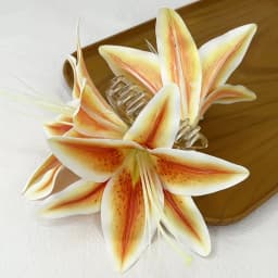 1pc Hawaii Elegant Romantic Lily Flower Grab Clip Temperament Shark Clip on the Back of the Head Shark Clip for a Beach Vacation