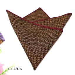 Solid Striped Brown Pocket Square 23CM Cotton Men's Suit Handkerchief Groom Host Hanky Wedding Party Chest Tie Suit Accessories
