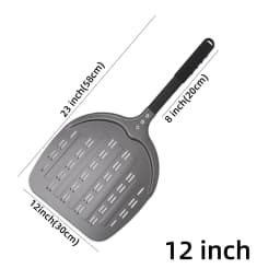 12 13 14Inch Pizza Peel Long Handle Turning Aluminum Pizza Turner Nonstick Baking Tool Perforated Paddle Kitchen Accessory