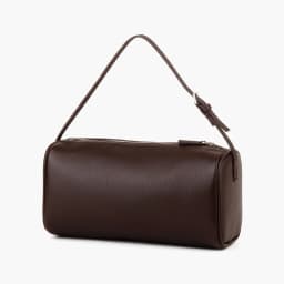 Donna-in Full Grained Calfskin Mini Handbag for Women Real Leather with Shoulder Strap Barrel-shaped Crossbody Purses