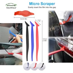 Car Film Wrapping Tool Kit Window Tinting Tools Vinyl Wrap Felt Squeegee Wrap Stick Vinyl Cutter Utility Knife Plastic Scraper
