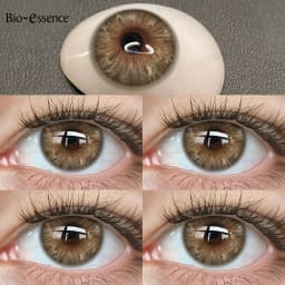 Bio-essence 1 Pair Big Eye Korean Lenses Colored Contact Lenses with Degree Myopia Lenses Green Lenses Black Lenses Prescription