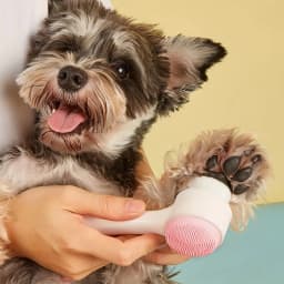 Silicone Pet Paw Cleaner & Massage Brush - Dual-Sided Dog Grooming Tools for Healthy Coats and Claws