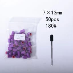 50PCS Green Nail Sanding Caps Bands With Rubber Drill Polishing Nail Art Rotating Remove Burrs Manicure Pedicure Accessory Tool