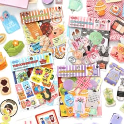 25pcs Kawaii Creative Cosmetics Small Appliance Stickers Material Pack DIY Diary Handmade Scrapbook Aesthetic Supplies