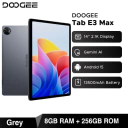 Global Version DOOGEE Tab E3 Max Tablet PC Android 15 Gemini AI 14'' 2.1K Screen 8GB RAM 256GB 13500mAh Large Battery Smart Pad