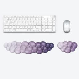 Ergonomic Cloud Silicone Gel Keyboard and Mouse Wrist Rest Set Clear Wrist Rest for Keyboard 60%/68%/75%