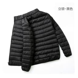 Warmth Lightweight down Cotton Jacket for Men Stand Collar Hooded Outerwear Autumn Winter New Arrival Slim Fit Long Style