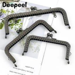 1-5Pcs 8.5-18.5cm Vintage Pattern Purse Frame Women Bags Handle Metal Square Kiss Clasp Lock Sewing Brackets Accessories