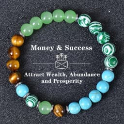Natural Stone Bracelet Tiger Eye Stone Crystal Wealth Money Success Bracelet Men's and Women's Bracelets 호안석팔찌