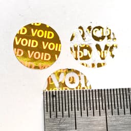 100pcs 8mm Gold/Silver VOID Hologram Security Seal Tamper Evident Label Warranty Void Sticker Removal Proof Anti-forgery Stamp