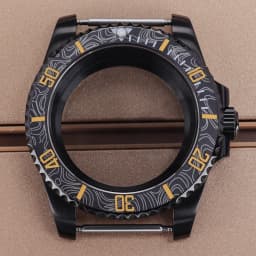PVD Black NH35 40mm Men's Watch Case Sapphire For SUB Seiko NH35 NH36 NH38 NH34 Miyota 8215 ETA 2824 Movement Yacht-Master 20ATM