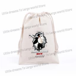 Michael Jackson Drawstring Bag Graphic Figure Print Pockets Gifts Bags Portable Jewelry Storage Pouches Men Women Packing Bags