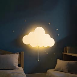 Floating Cloud Wall Lamp for Baby Nursery Cute Floating Cloud Lamp for Kids Bedroom Battery-Operated Hanging Night Lights