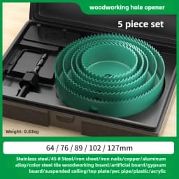 BAOLIAN Hole Saw Set, Metal Core, 19-64/64-127/19-127mm Saw Cup Wood Crown, Drill Bit for Wood, Woodworking Tools
