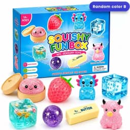 New Random Color 8pcs/Box TPR Maltose-Filled Squishy Toy, Slow Rising Stress Relief Sensory Fidget Decompression Blind Box Gift