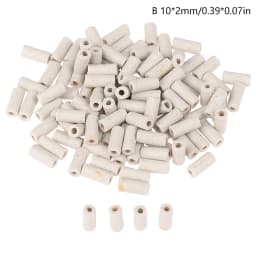 100Pcs Single Bore Ceramic Tube High Temperature Resistant Insulating Pipe Electronic Wire Bundle Porcelain Bushing 1/2/4/6mm
