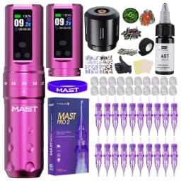 MAST Fold 2 Pro Wireless Tattoo Machine 7 Adjustable Strokes 2.4-4.2mm 2000mAh Battery for PMU Lining Shading Color Packing