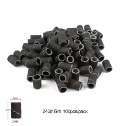 50/100pcs Nail Sanding Ring Bands Electric Manicure Nail Drill Bits 80/120/180/240 Grit UV Gel Polish Removal Accessory Tool