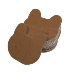 50xCat Ear Stud Display Cards Kraft Paper Earring Card Earrings Packaging Card Paper DIY Blank Jewelry Card Tags Holder