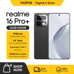 realme 16 Pro Plus 5G Smartphone 6.8" 144Hz AMOLED Display Snapdragon 7 Gen 4 Chipset 200MP Camera 50MP Periscope Telephoto NFC