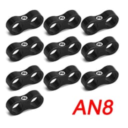 10Pcs Universal Aluminum AN4 AN6 AN8 AN10 AN12 Car Billet Oil Fuel Water Hose Tube Seprator Divider Clamp Line Separator Bracket