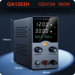 Wanptek Laboratory Power Supply 30V 5A 30V 10A 60V 5A 120V 3A  Adjustable with USB Output Display Lab Bench DC Power Supply