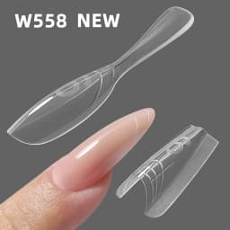 NEW YOKEFELLOW & MR NAIL Sandwich Nail Form 240pcs 15size Square Nail Extensions Top & Bottom Form Set for Quick Nail Extensions