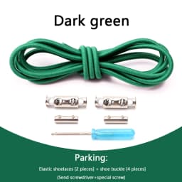 1 Pair No Tie Shoelaces For Sneakers Elastic Shoelace Metal Spring Lock Man And Woman Shoe Accessories Lazy Shoe Laces 100cm
