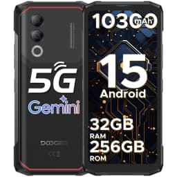 Phone robust DOOGEE Blade20 Turbo 5G Android 15 Gemini AI Smartphones 32 Go dual camera mAh NFC